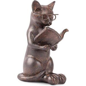 Cat Figurine - Cute Cat Statue - Whimsical Cat Decor for Cat Lovers